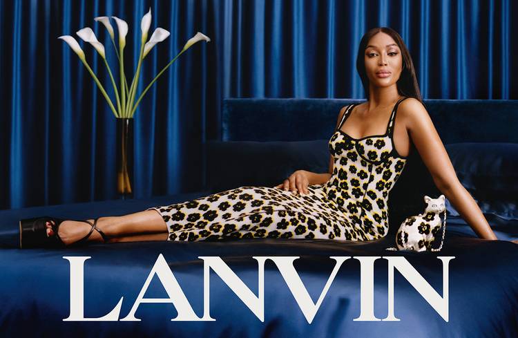 НаомиКэмпбелл фото реклама коллекция сумка модель бренд Lanvin