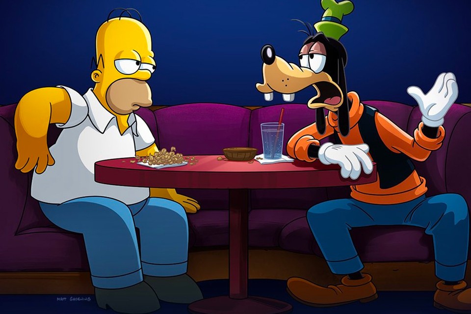  The Simpsons in Plusaversary афиша кино мультики новости Гомер Симпсон и Гуфи Disney+ специальный эпизод 